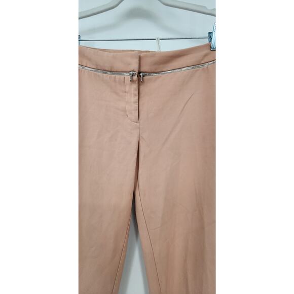 Rebecca Taylor Zipper Detail Light Pink Trouser Pants Size 8 - Picture 7 of 9